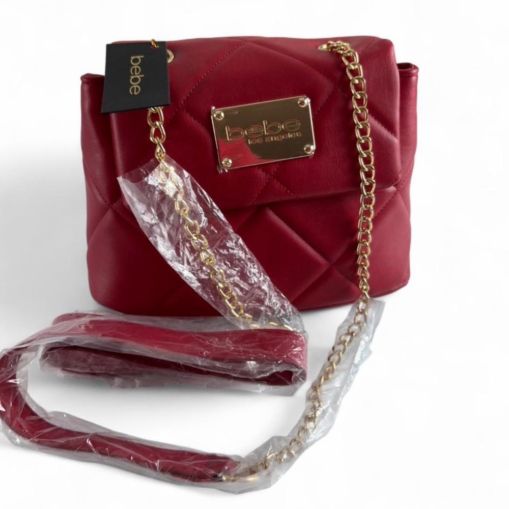 Bebe City Flap Cross-Body bag in red